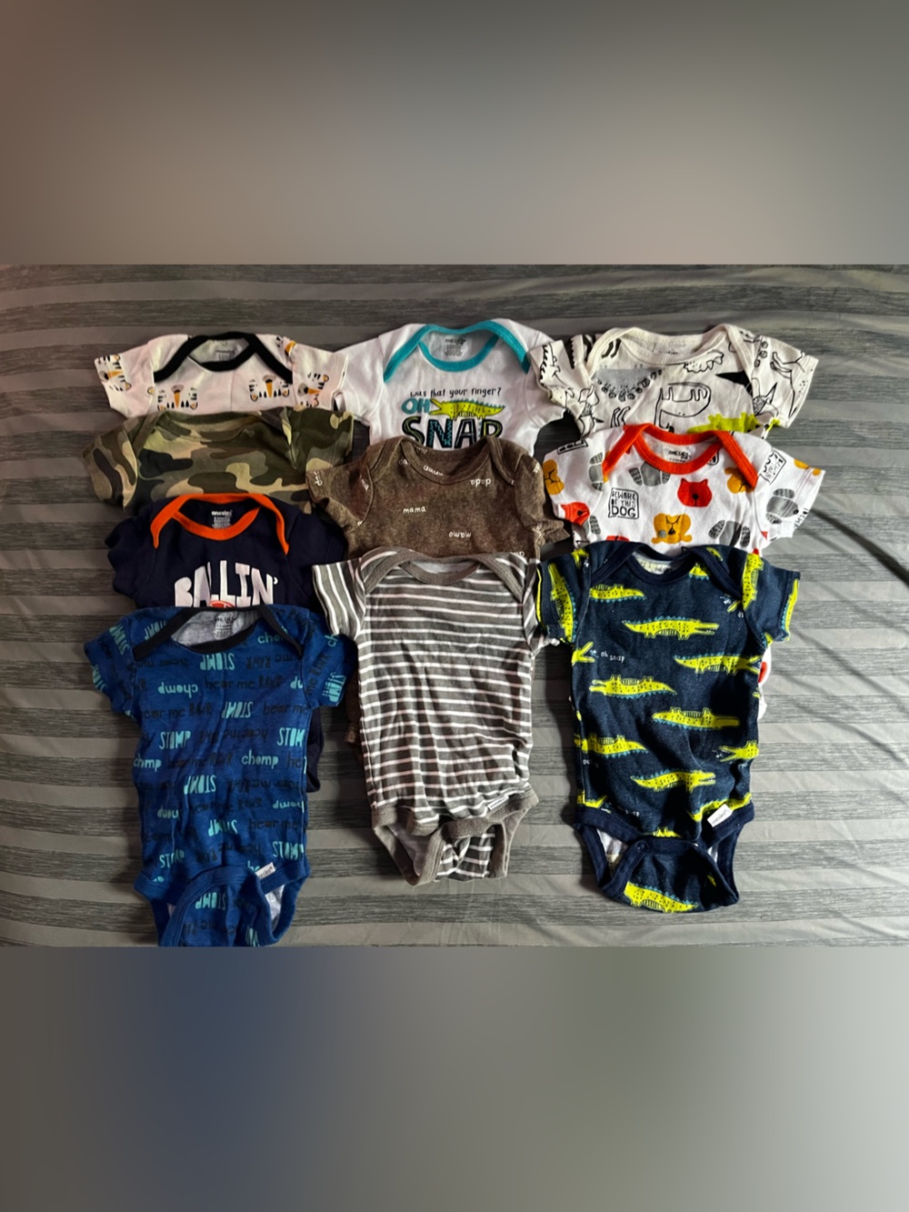 0-3 M Various Baby One-Piece Bodysuits - Assorted Prints and Solids